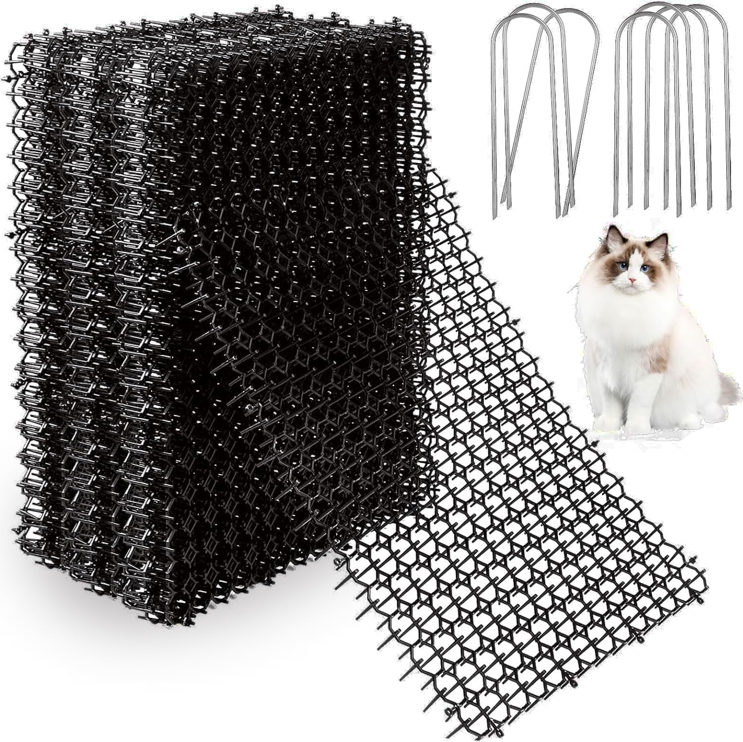 16 Stück Anti-chat Mit Spitzen 20 X 40 Cm, Anti-chat-tapis, Anti-chat-tapis Mit Piquets Für Den Garten, Gläser, Kanapees