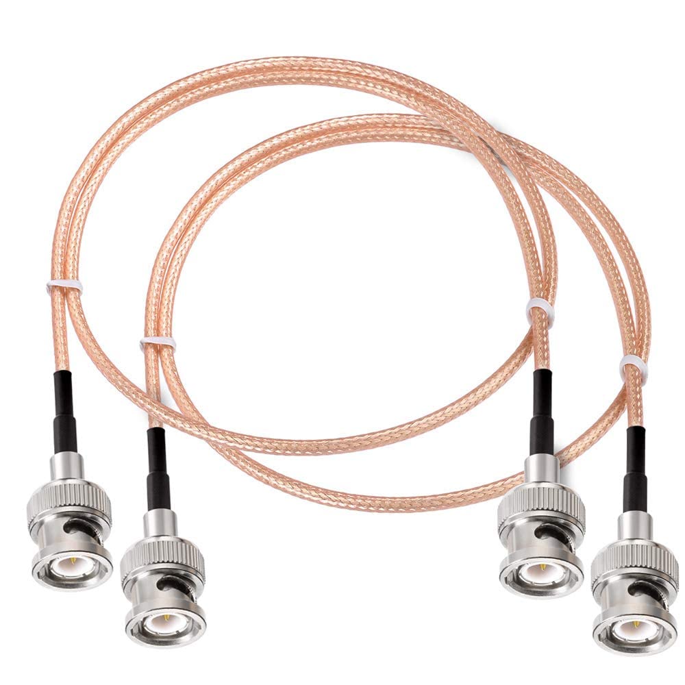 Kabel Bnc Rg316 50 Ohm 60 Cm Kabel Antennenstecker Vers-stecker Faible Perte Utilisé Pour Scanners D'Antennes, Routeurs, Radiomateurs (2 Stück)