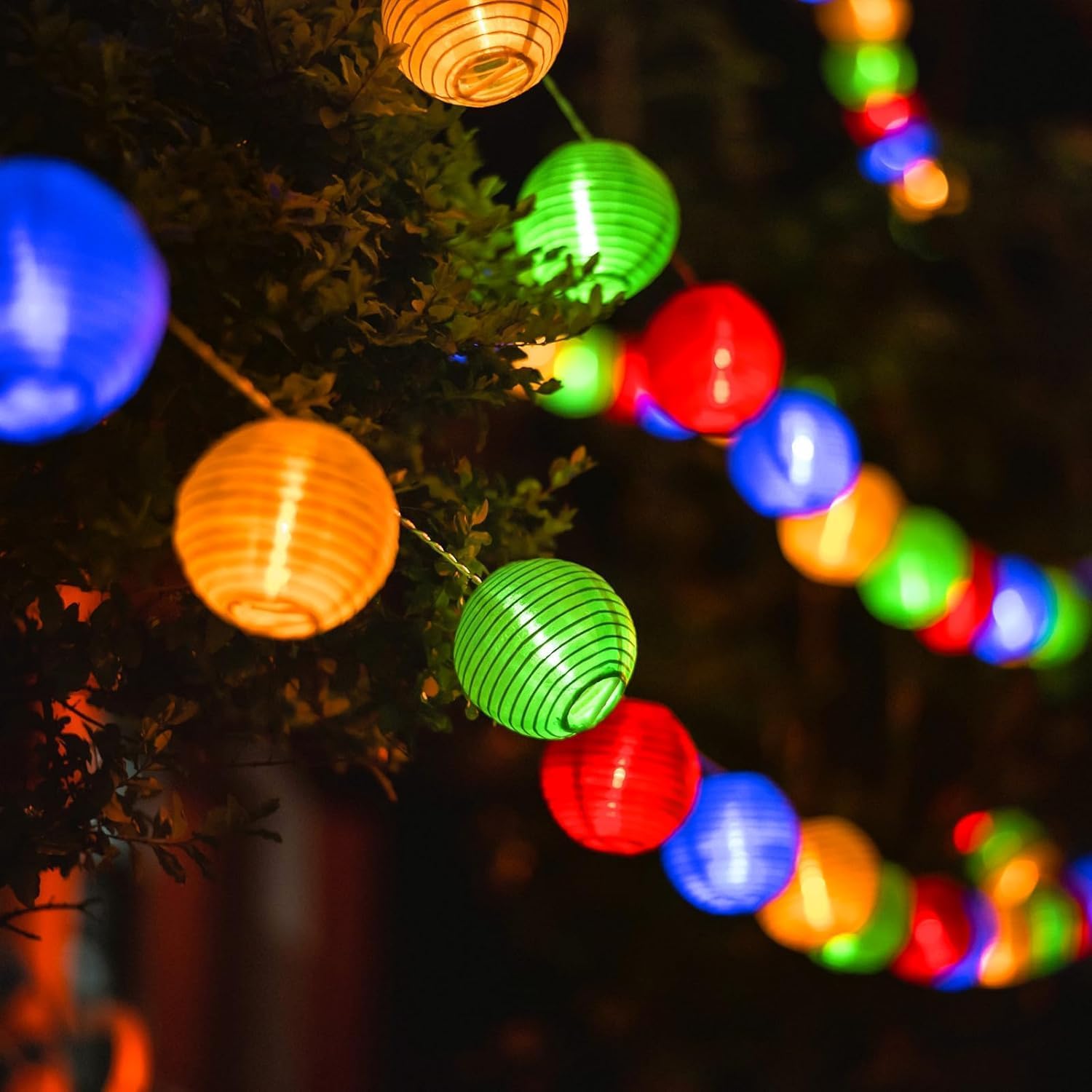 Batteriebetriebene Lichterkette Für Den Außenbereich, Led-lichterkette Für Den Innenbereich, 20 Led-laternen, 3,8 M (mehrfarbig)