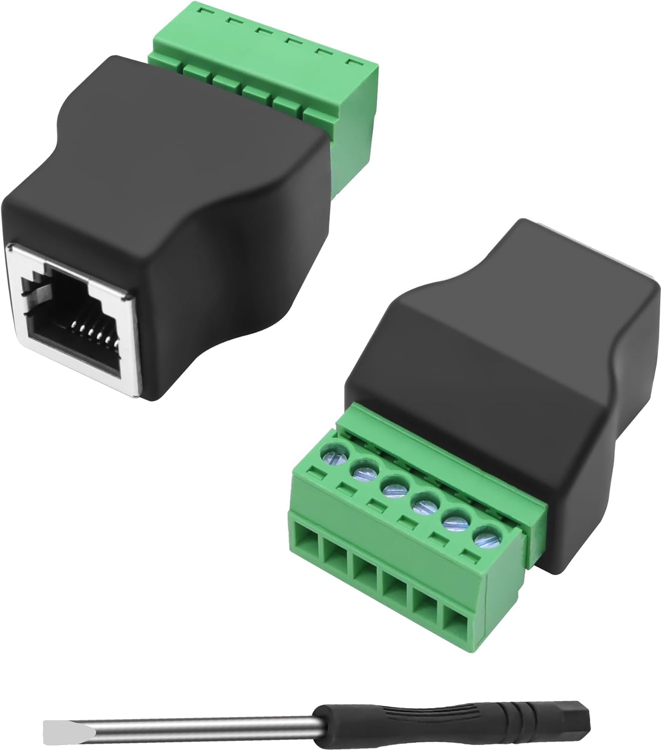 Packung Mit 2 Lötfreien Rj12-buchse-auf-6-pin-adaptern, Rj12 6p6c Buchse Auf 6-pin Für Telefon