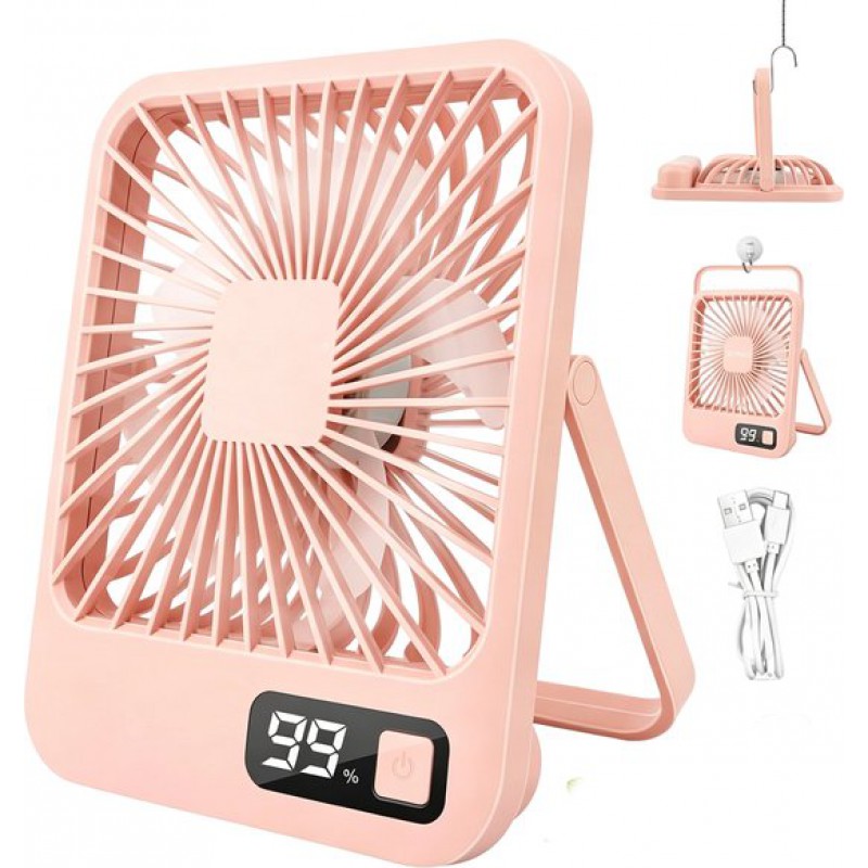 Ventilator – Mini-ventilator – 3000 Mah Akku – Usb-anschluss – Ideal Für Reisen, Zuhause, Büro Und Outdoor-aktivitäten – Rosa