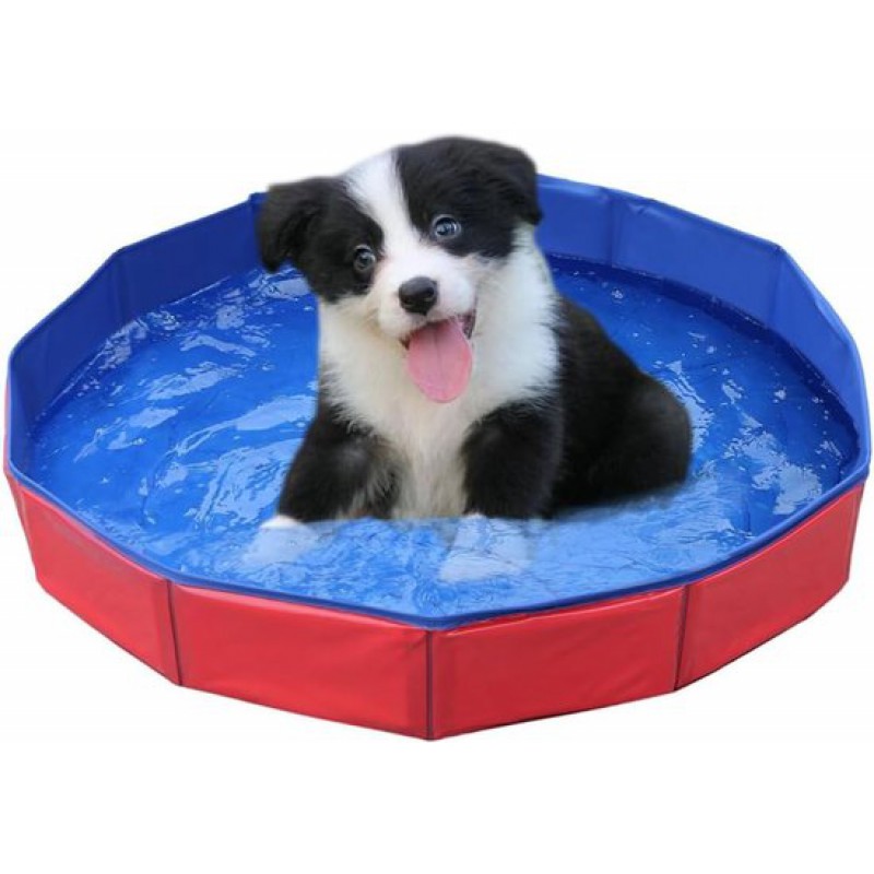 Dog Pool ® - Hundepools - Faltbarer Hundepool - Rot - 58 Cm X 58 Cm X 8 Cm
