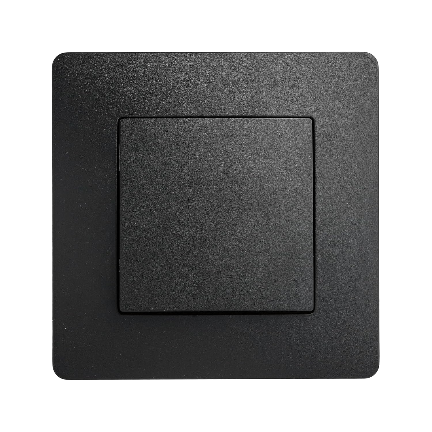 - Caly - Wechselschalter - Quadratischer Wandschalter Zur Lichtsteuerung - Automatische Anschlussklemmen - Abs - Unterputzmontage - Schwarz - 71 X 71 X 37 Mm