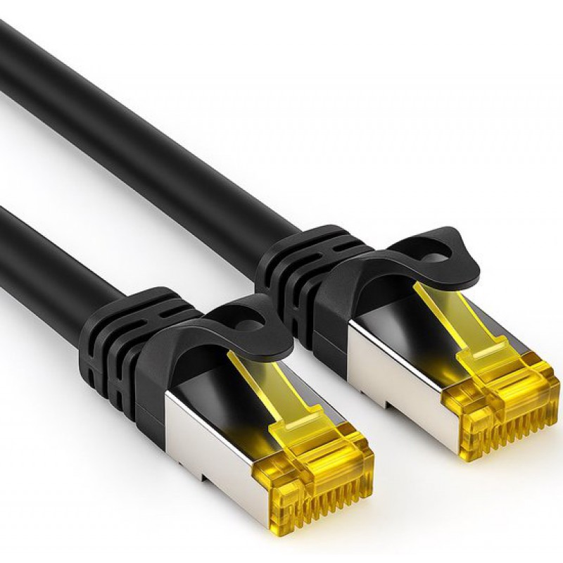 Cat-7-netzwerkkabel – S/ftp – Patchkabel – Geschirmt – 10 Gbit/s – 25 Meter – Schwarz