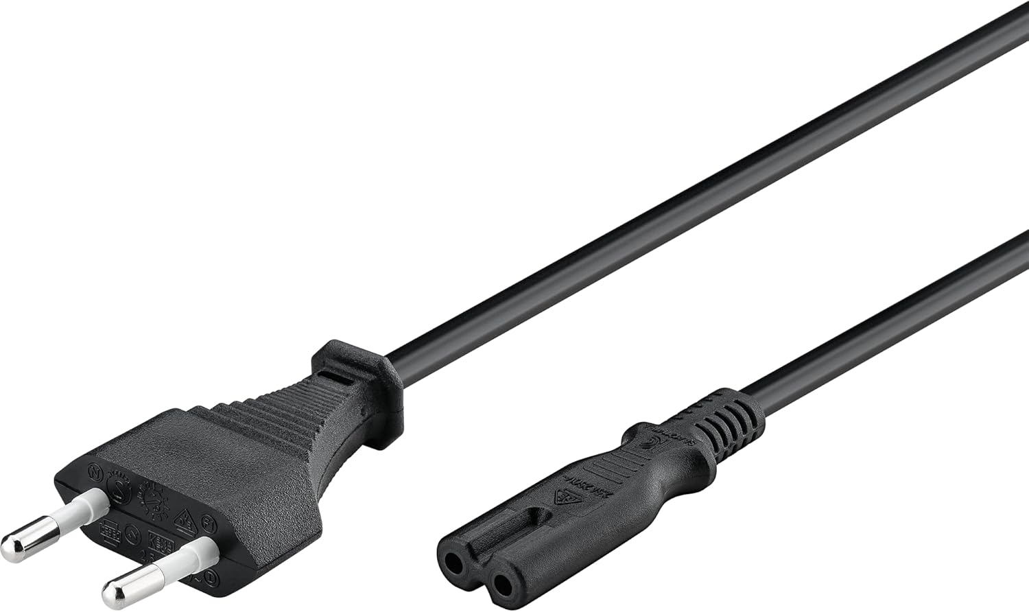 Goobay Netzkabel 0,5 Meter Schwarz - Goobay Netzkabel 0,5 Meter Schwarz