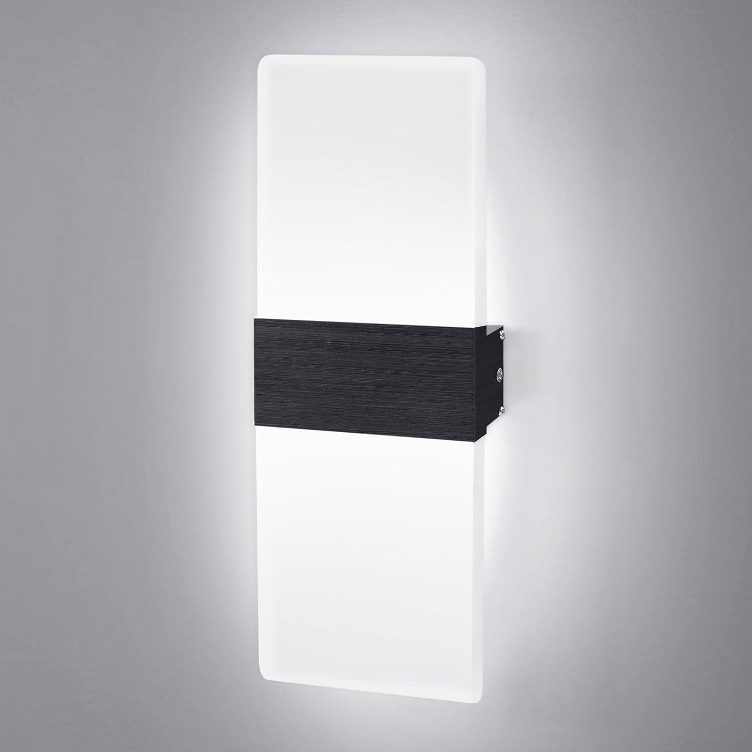 12-w-led-wandleuchte Für Den Innenbereich, Kaltweiß (6500 K), Moderne Acryl-wandleuchte, Nach Oben Und Unten Gerichtete Beleuchtung, Wandleuchte Für Flur, Treppenhaus, Wohnzimmer, Schlafzimmer – Schwa