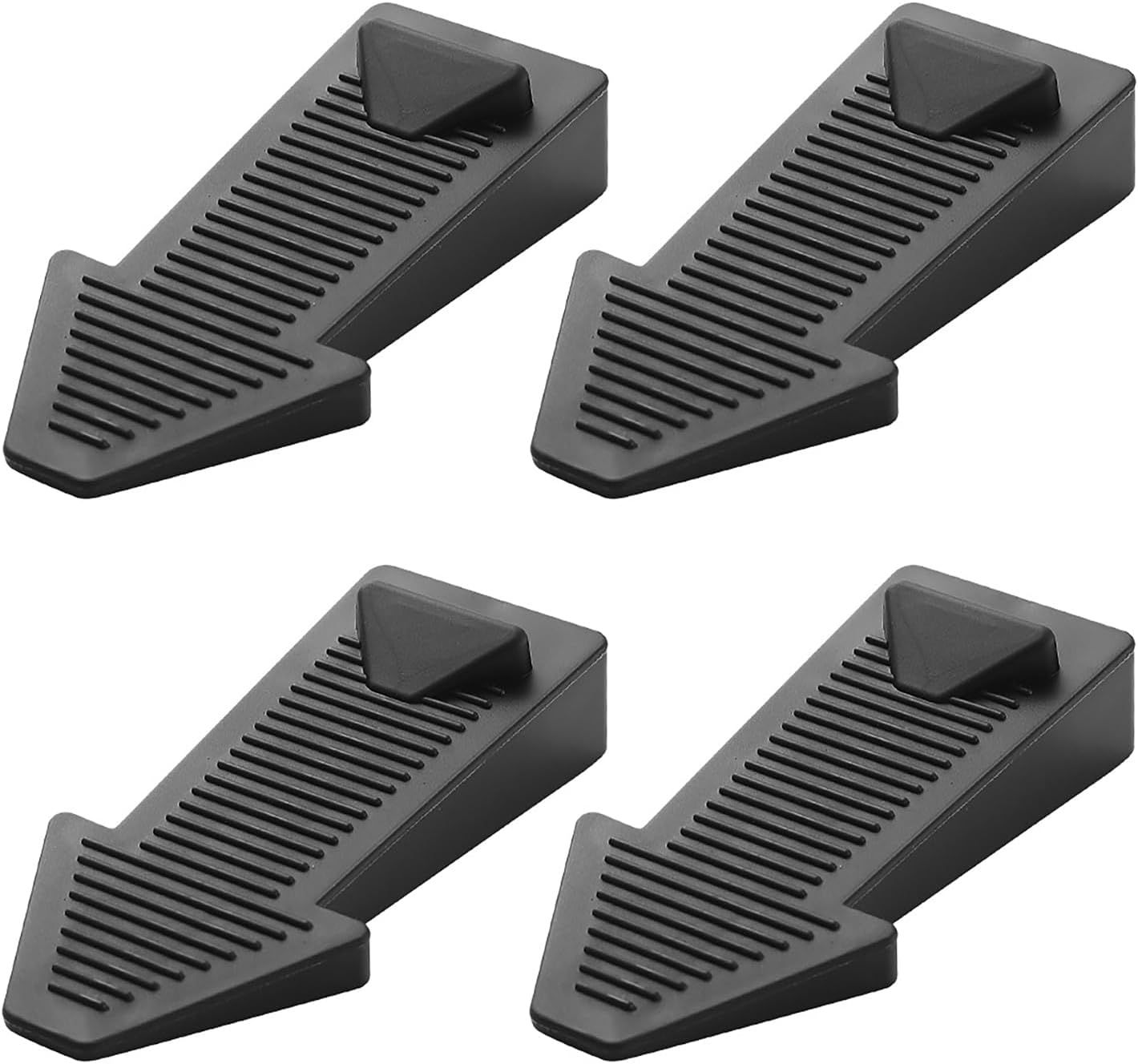 4 Stück Cale Porte Sol Caoutchouc, Antidérapante Bloc Hauteur Reglable Arrival De Porte, Non Toxique, Non Odeur, Pour Carrelage, Sol – Noir