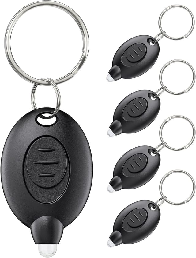 Lot 5 Mini-lampe Porte Clés Led 12 Lumen, Tragbar, Ultraleuchtend, Batteriebetrieben, Stromversorgung, Taschenlampe Porte Clé Für Den Außenbereich, Camping, Fête Randonnée Und Eclairage D'Urgence, Coq