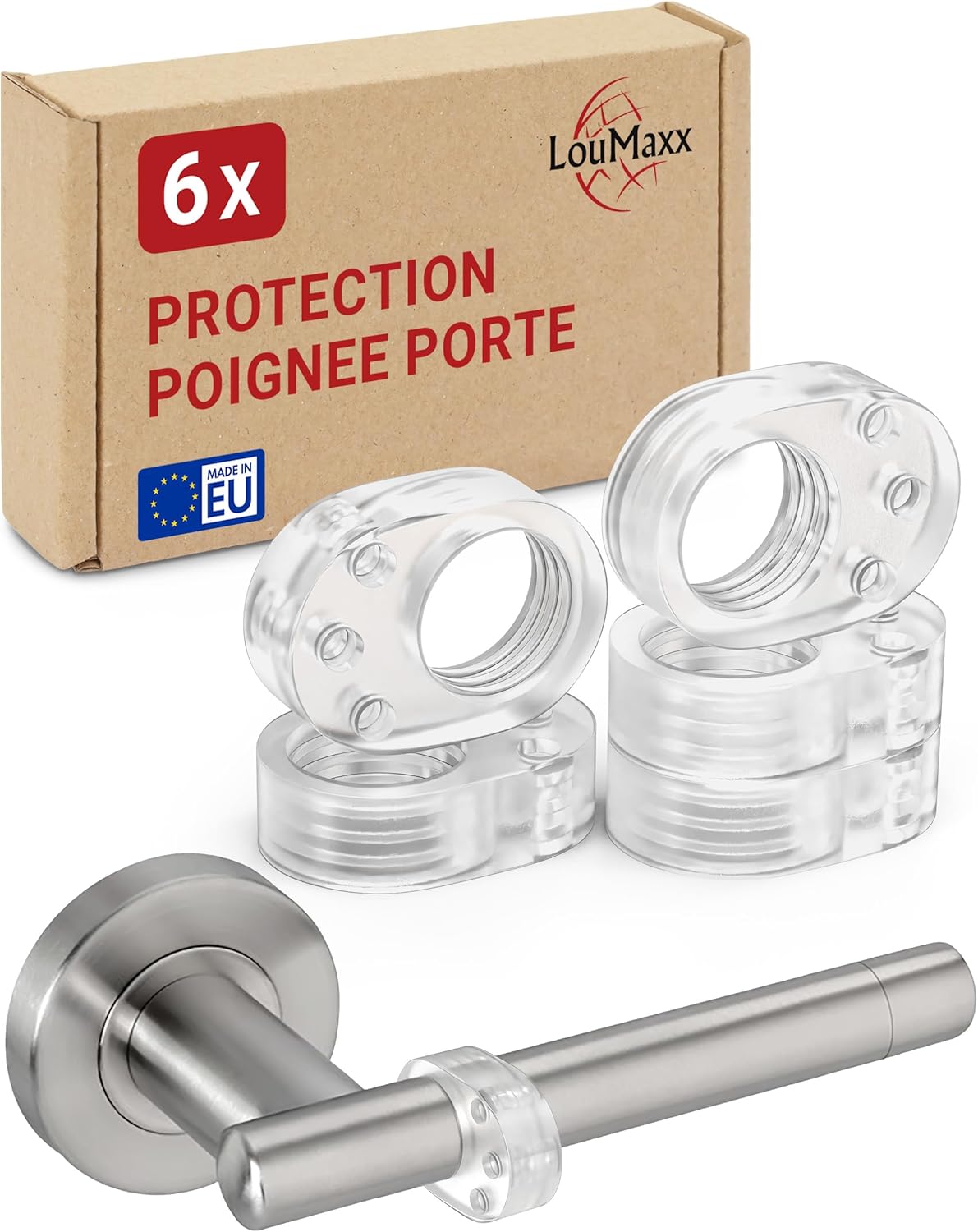 Porte-schutzhülle, 6 Stück – Porte-innentür – Porte-schutz, Transparentes Silikon