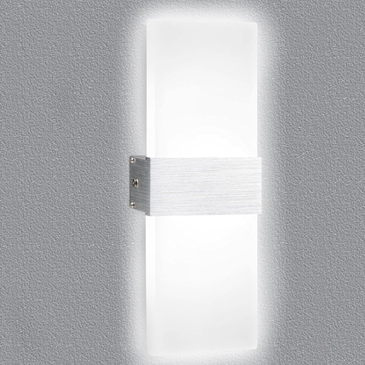 Moderne 12-w-led-wandleuchten Für Den Innenbereich, Kaltweiß 6500k, Nach Oben Und Unten Gerichtete Beleuchtung, Mit Erdungskabel Für Schlafzimmer, Wohnzimmer, Treppenhaus, Flur