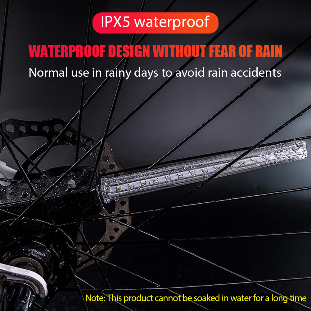 Wasserdichte Speichenlichter Für Mountainbike-felgen, Mit 64 Leds Und 30 Beleuchtungsmodi.