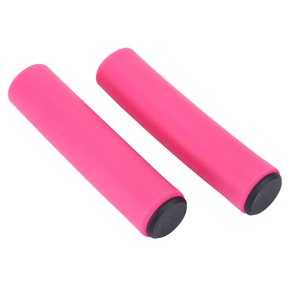 Set Mit 1 Paar Schaumstoff-lenkerschützern Für Mountainbikes, Rutschfest Und Stoßdämpfend, Pink