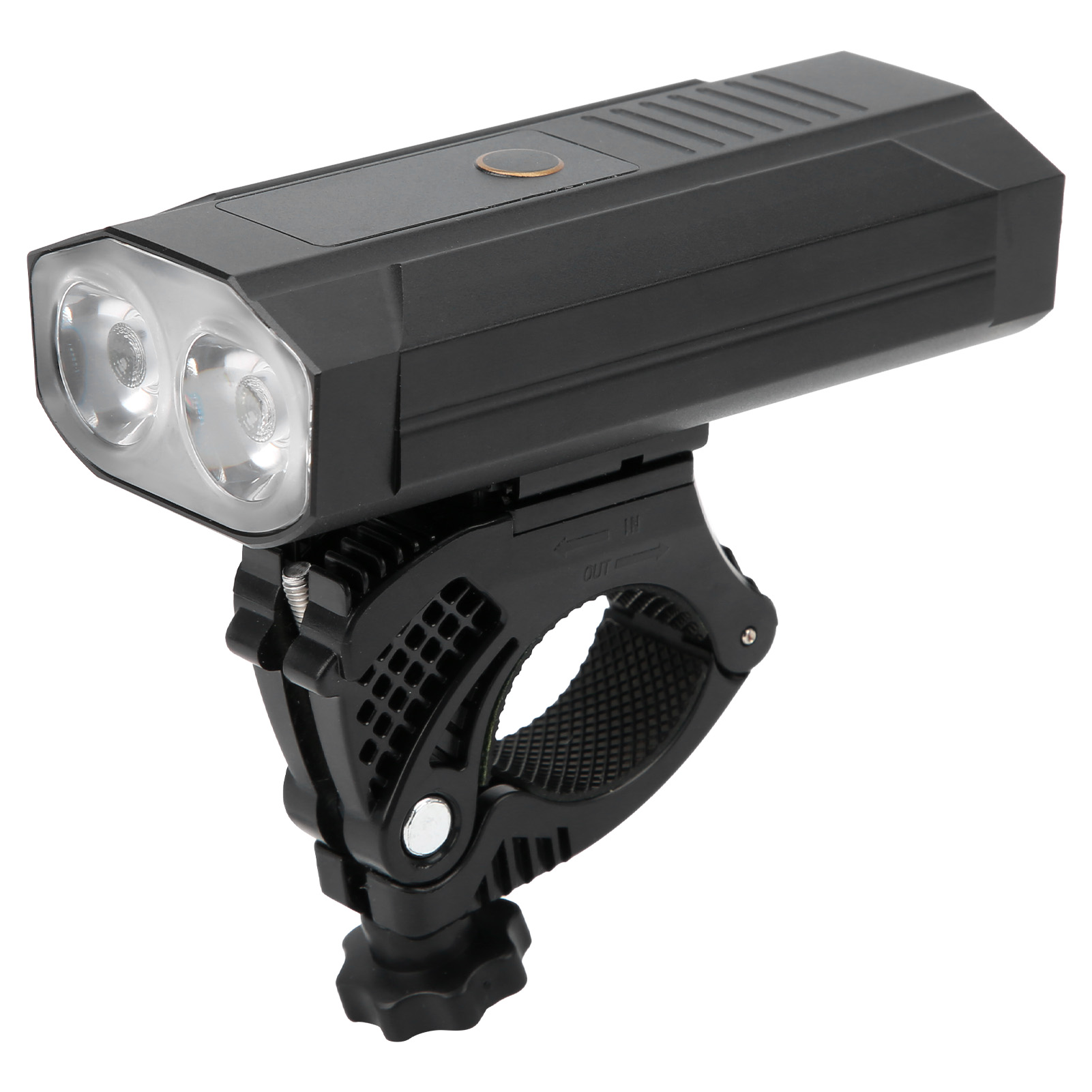 Wiederaufladbares Usb-fahrrad-frontlicht, Verstellbar Und Wasserdicht, Mit Halterung.