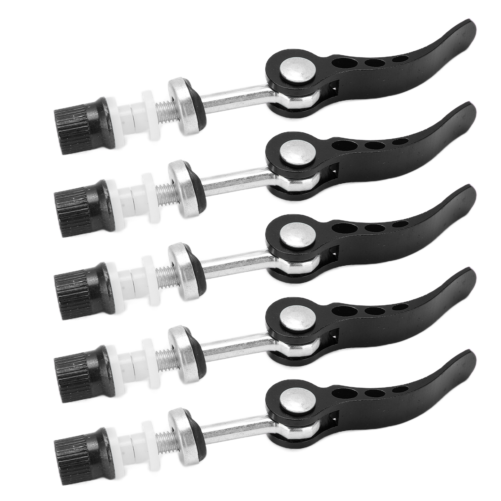 Set Mit 5 Schnellspann-sattelstützenklemmen Aus Robuster Aluminiumlegierung Für Universelle Fixie-bikes, Schwarz