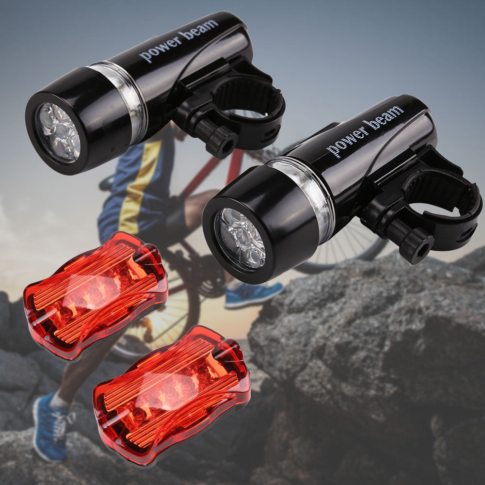 2-led-fahrradbeleuchtungsset (vorder- Und Rücklicht) Mit Sattelbefestigung