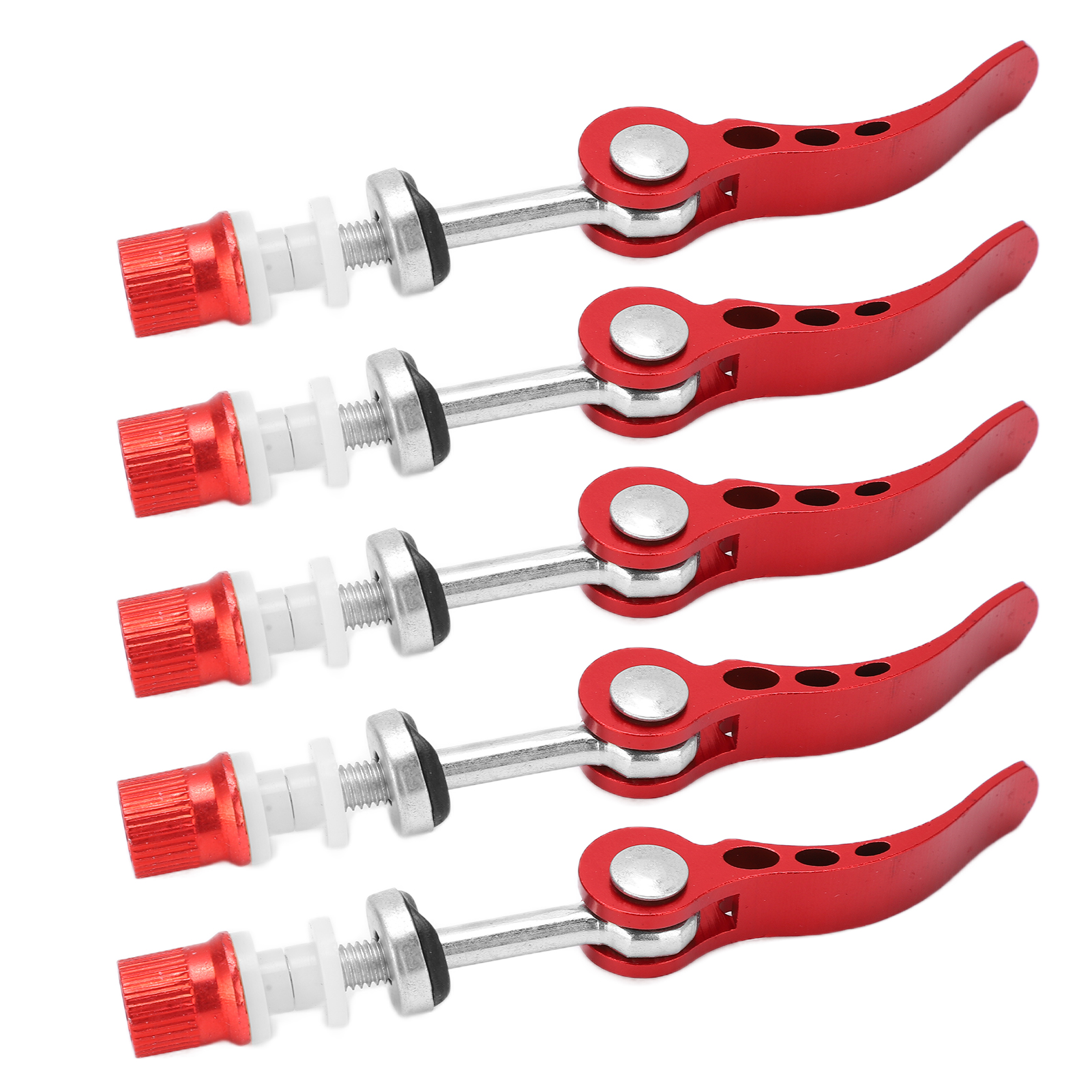 Set Mit 5 Schnellspann-sattelstützenklemmen Aus Robuster Aluminiumlegierung Für Universelle Fixie-fahrräder (rot)