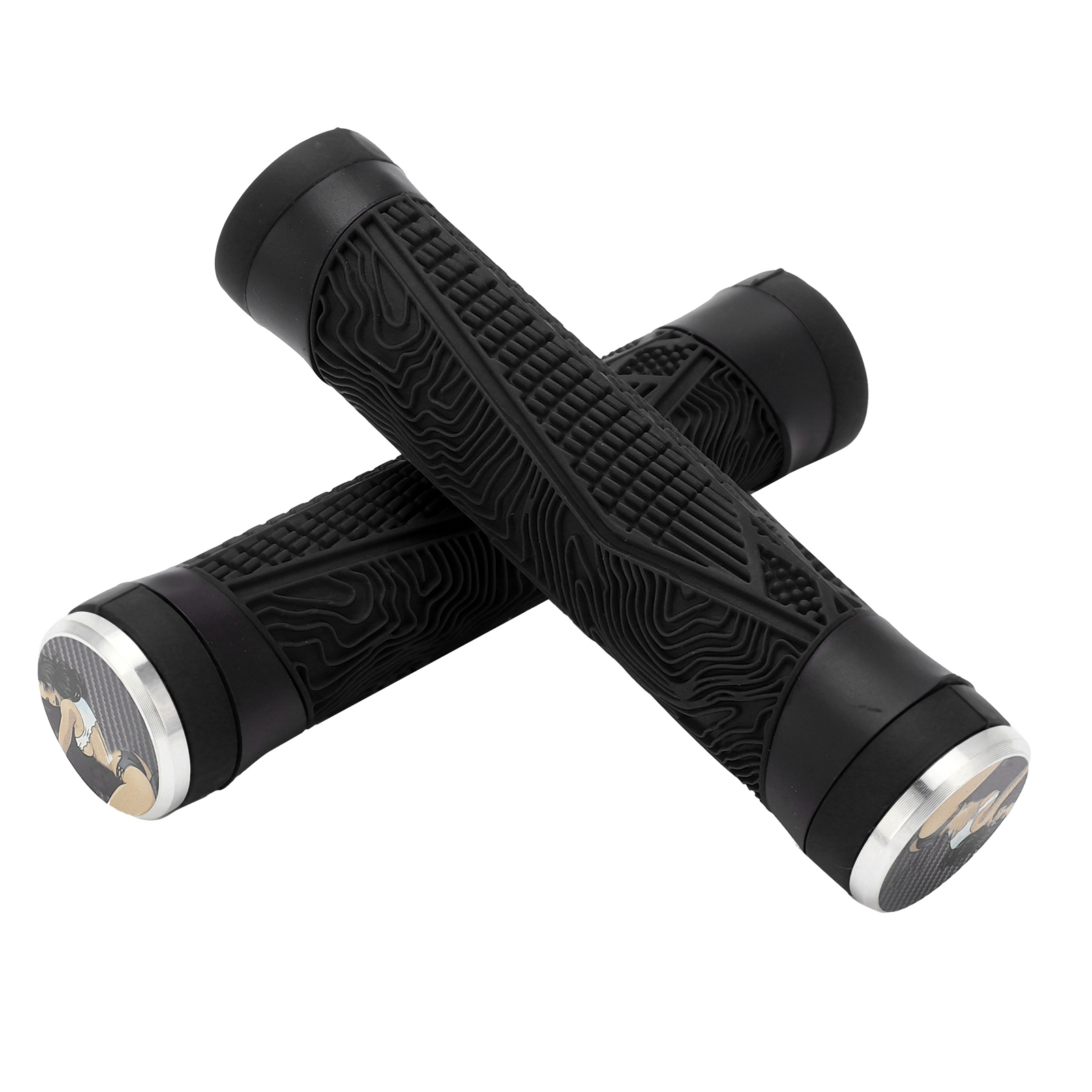 Fmfxtr Mountainbike-lenkergriffe, Gecko-design, Universell, Schwarzes Silikon