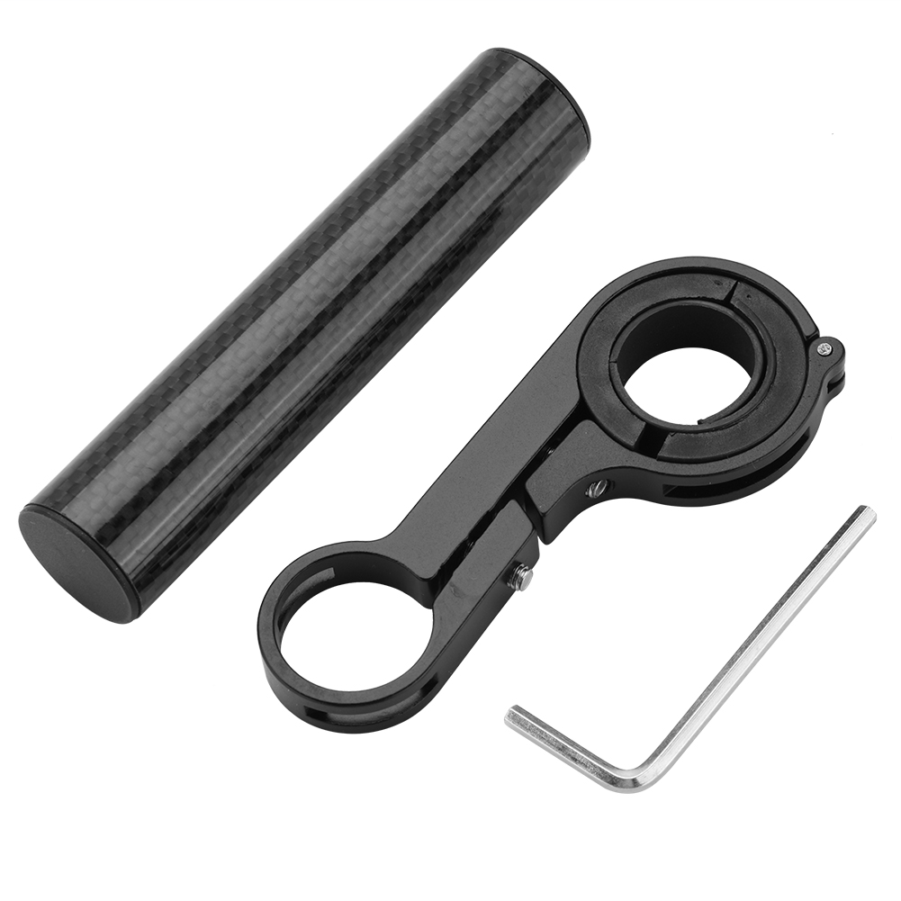 10 Cm Carbonfaser-fahrradlenker-lichthalterung, Kompatibel Mit Den Meisten Fahrrädern