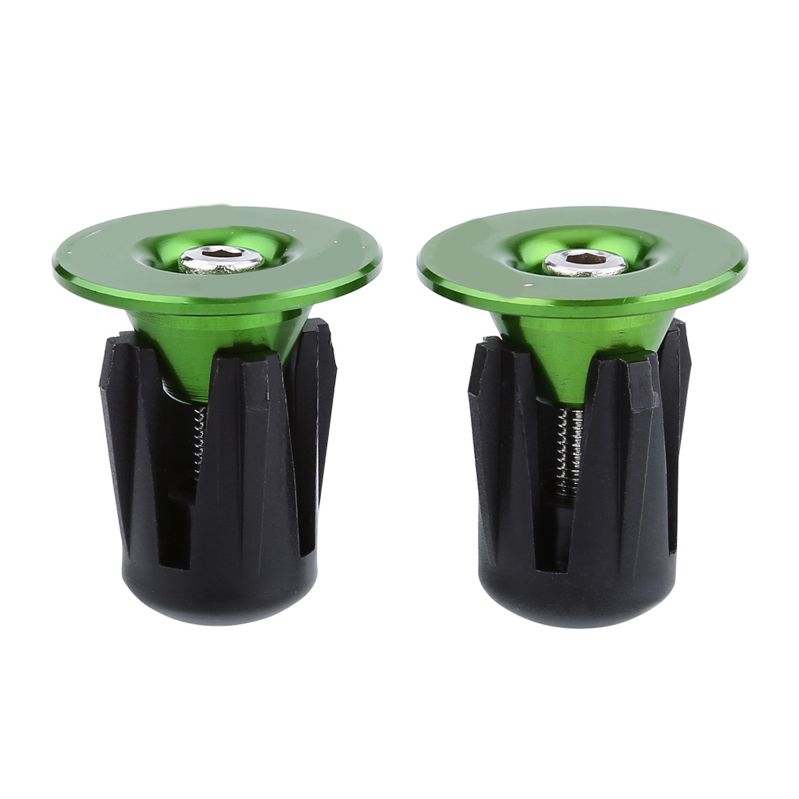 2 Farbige Aluminium-fahrradlenkerhörnchen (grün)