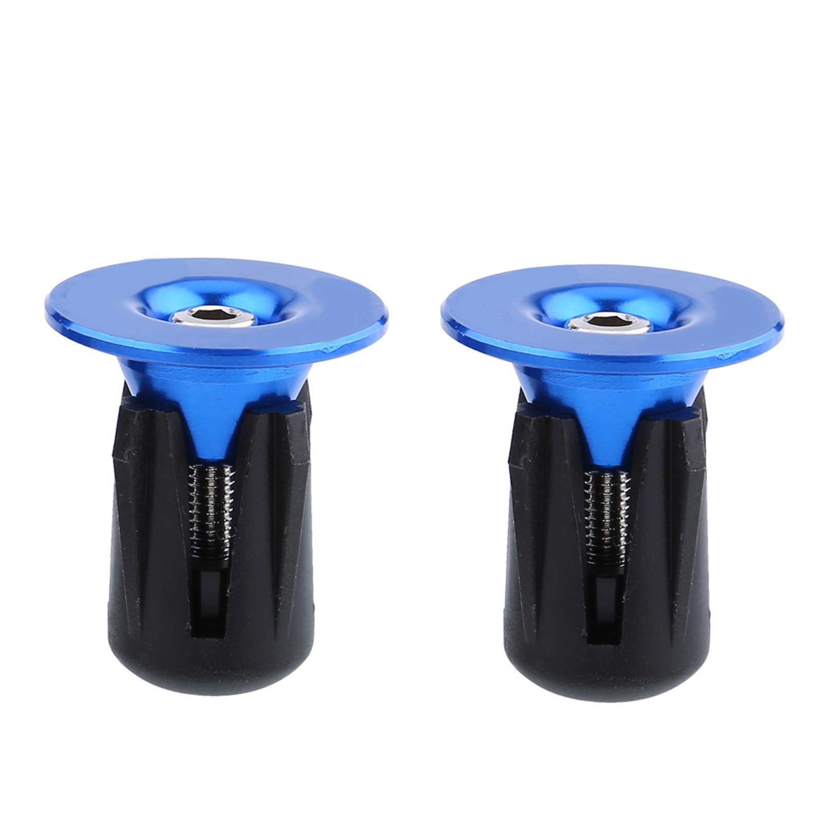 2 Farbige Aluminium-fahrradlenkerhörnchen (blau)