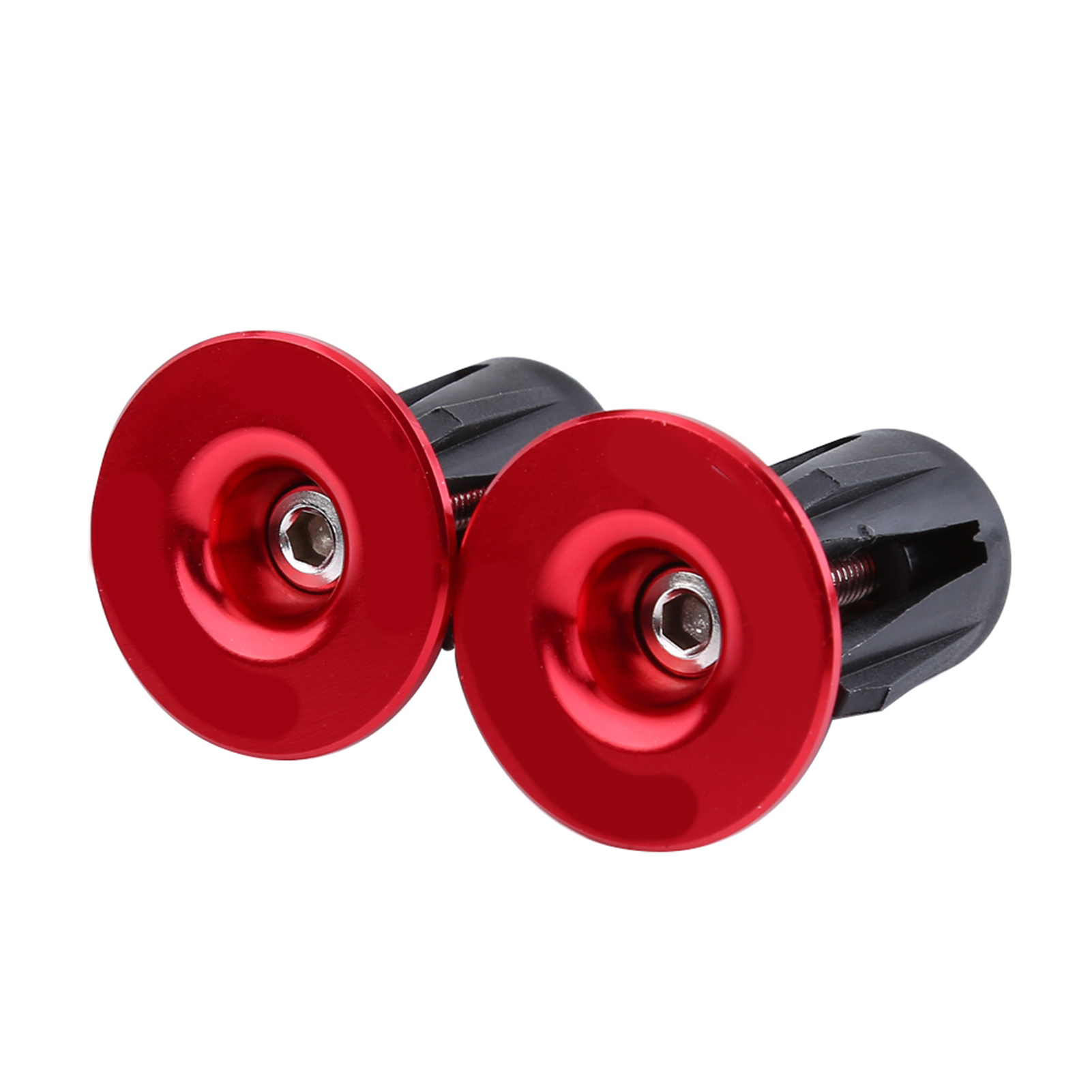 2 Farbige Aluminium-fahrradlenkerhörnchen (rot)