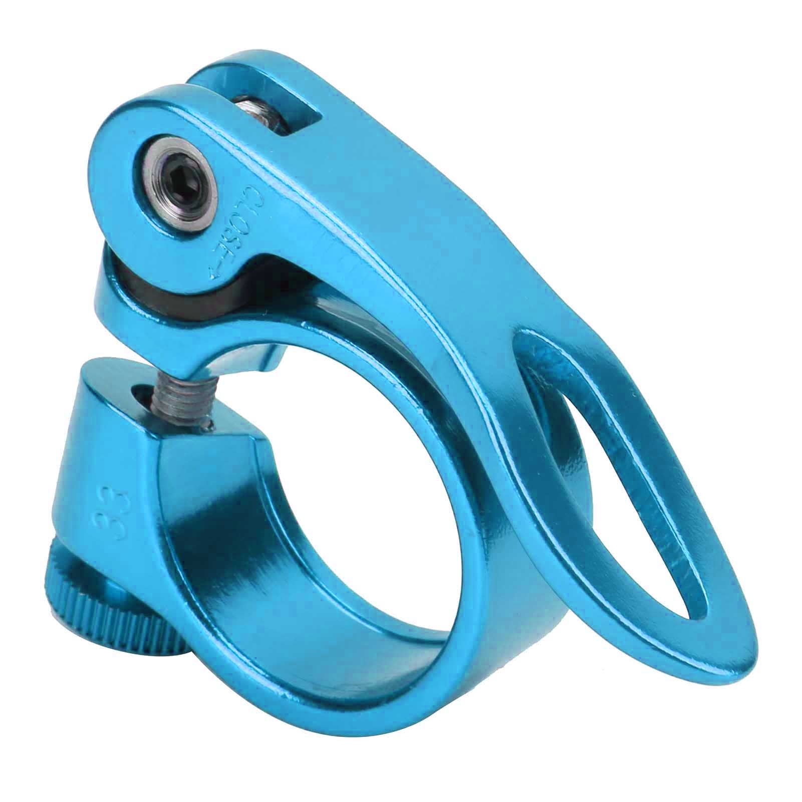 Robuste 28,6-mm-sattelstützenklemme Aus Aluminiumlegierung Für Fahrräder, Fahrradzubehör, Blau