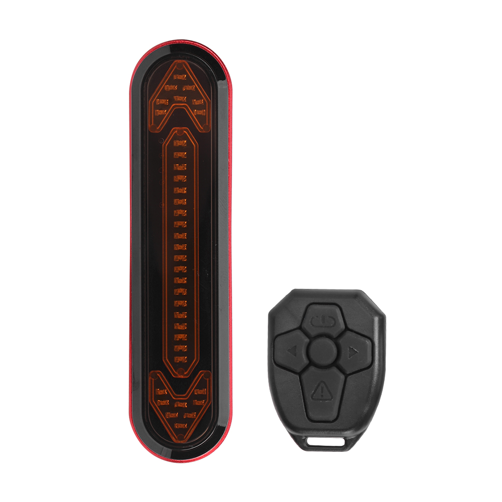 Bk600 Mountainbike-rücklicht Mit Led, Usb-ladefunktion, Kabelloser Fernbedienung Und Sicherheitsblinker, Fahrradzubehör, Rote Seite