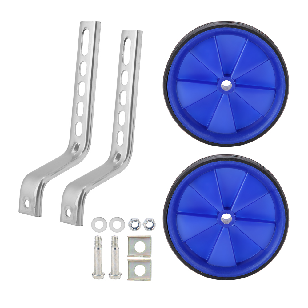 Set Mit 2 Verstellbaren Seitenstützen Für Kinderfahrräder 12-20 Zoll (blau)