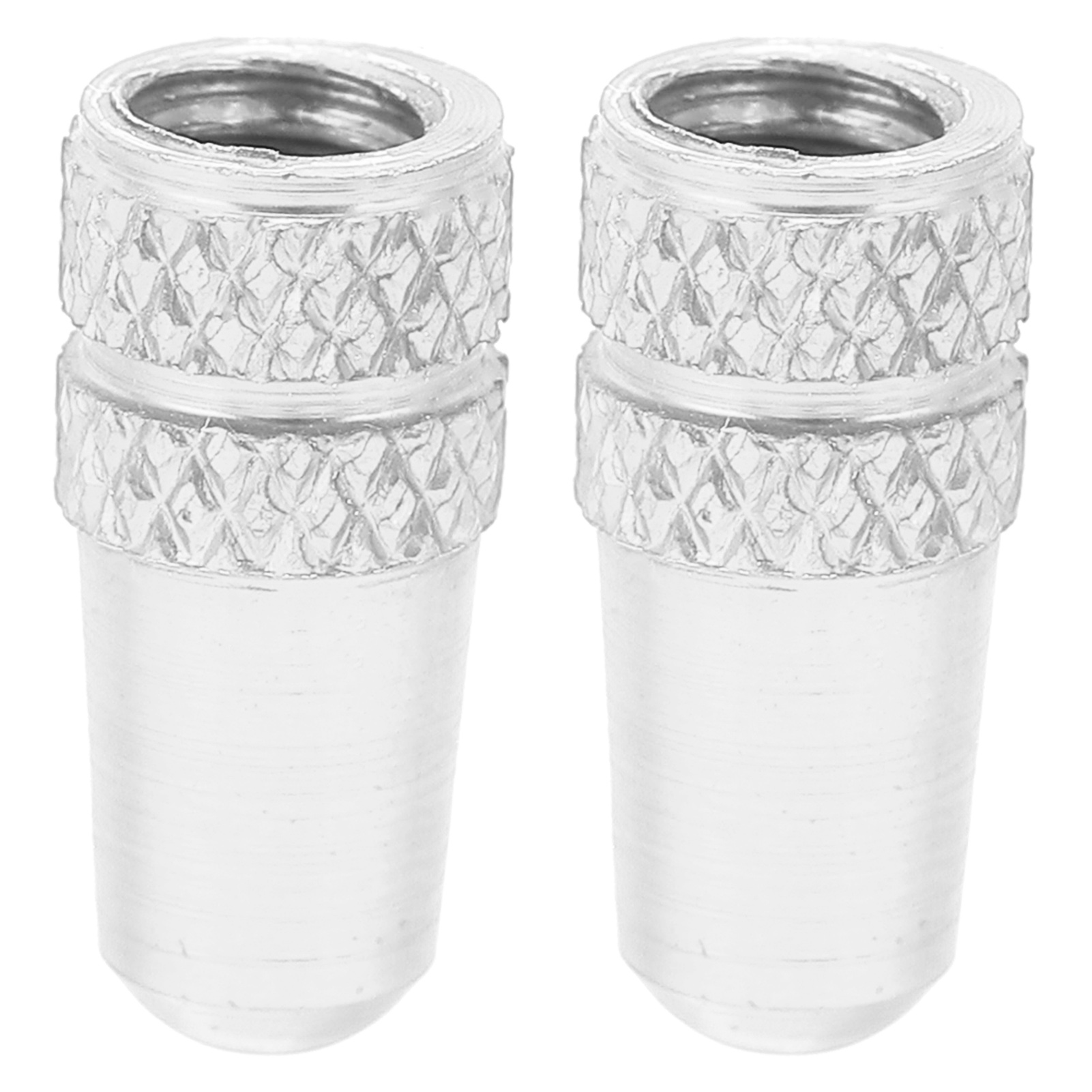 Set Mit 2 Presta-ventilkappen Für Fahrräder, Aus Aluminiumlegierung, Silberfarben.