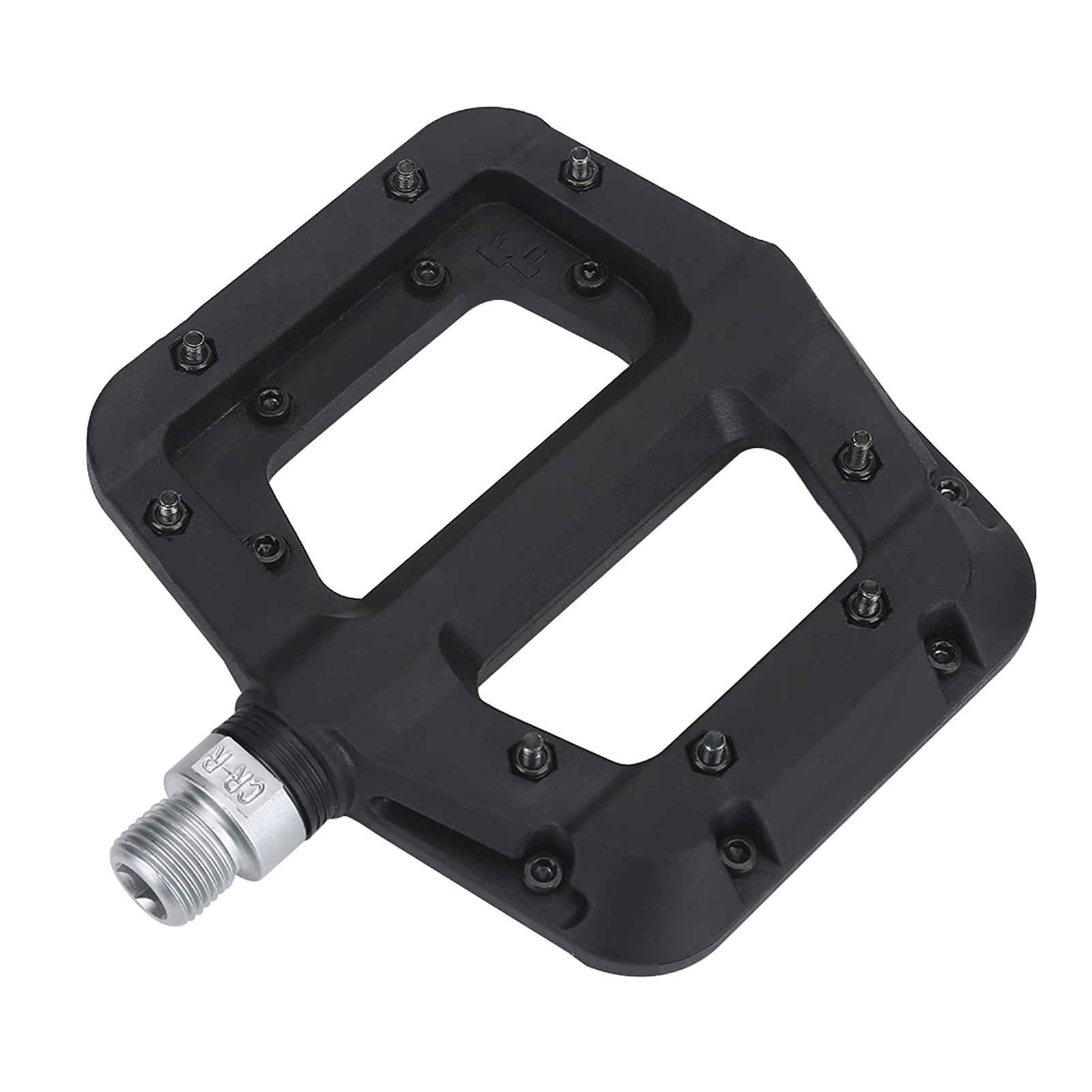 Set Aus 2 Schwarzen Flatpedalen Mit Abgedichteten Lagern Für Rennräder Und Mountainbikes.