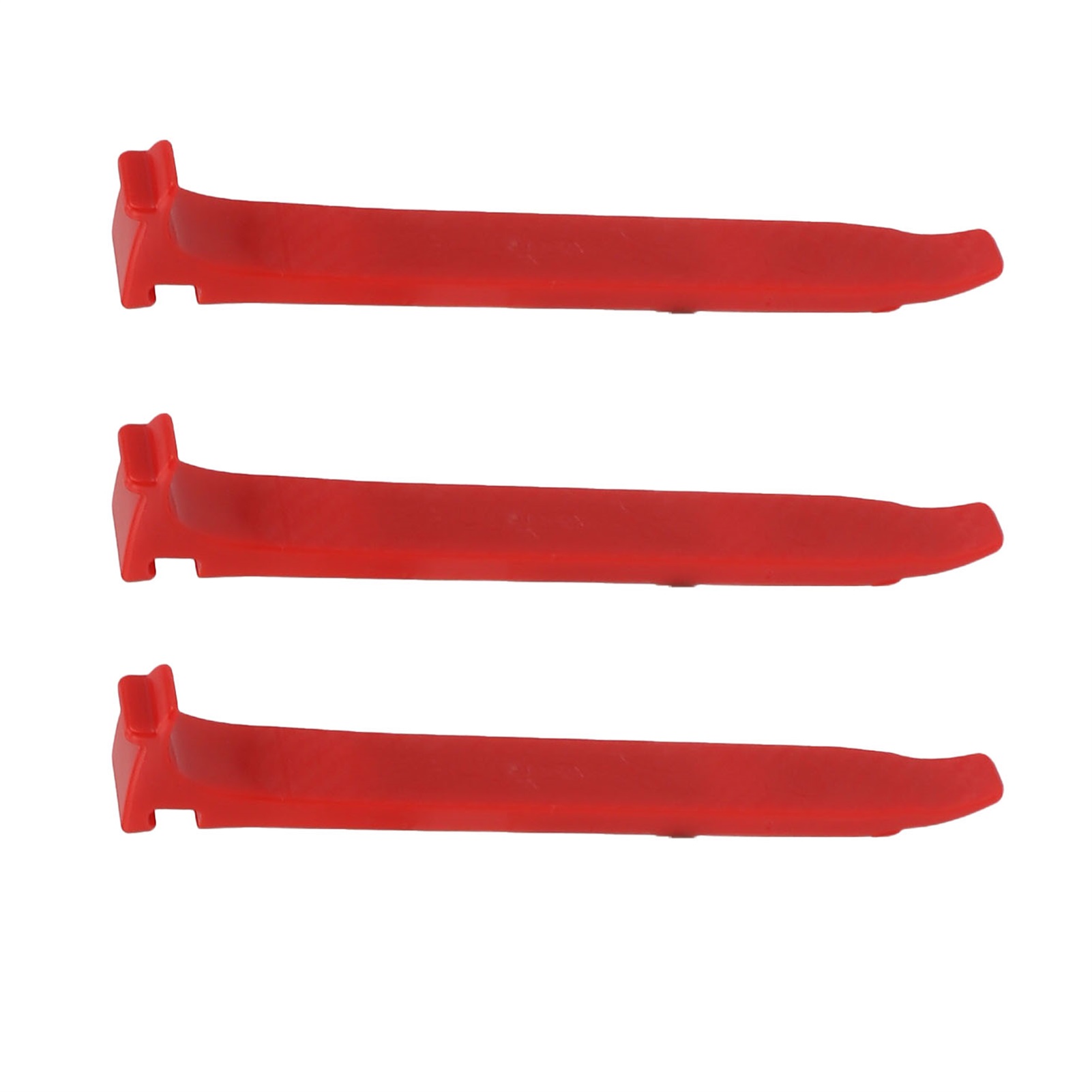 Fahrradreifenheber (3er-set) Aus Hochfestem, Glasfaserverstärktem Polycarbonat, 16 Mm Breit, Ergonomisch Und Rutschfest, Rot.