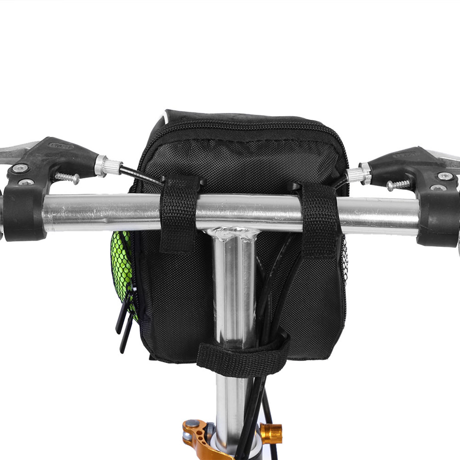 Schwarze, Multifunktionale Fahrradlenkertasche Für Vorne Mit Schnellverschluss