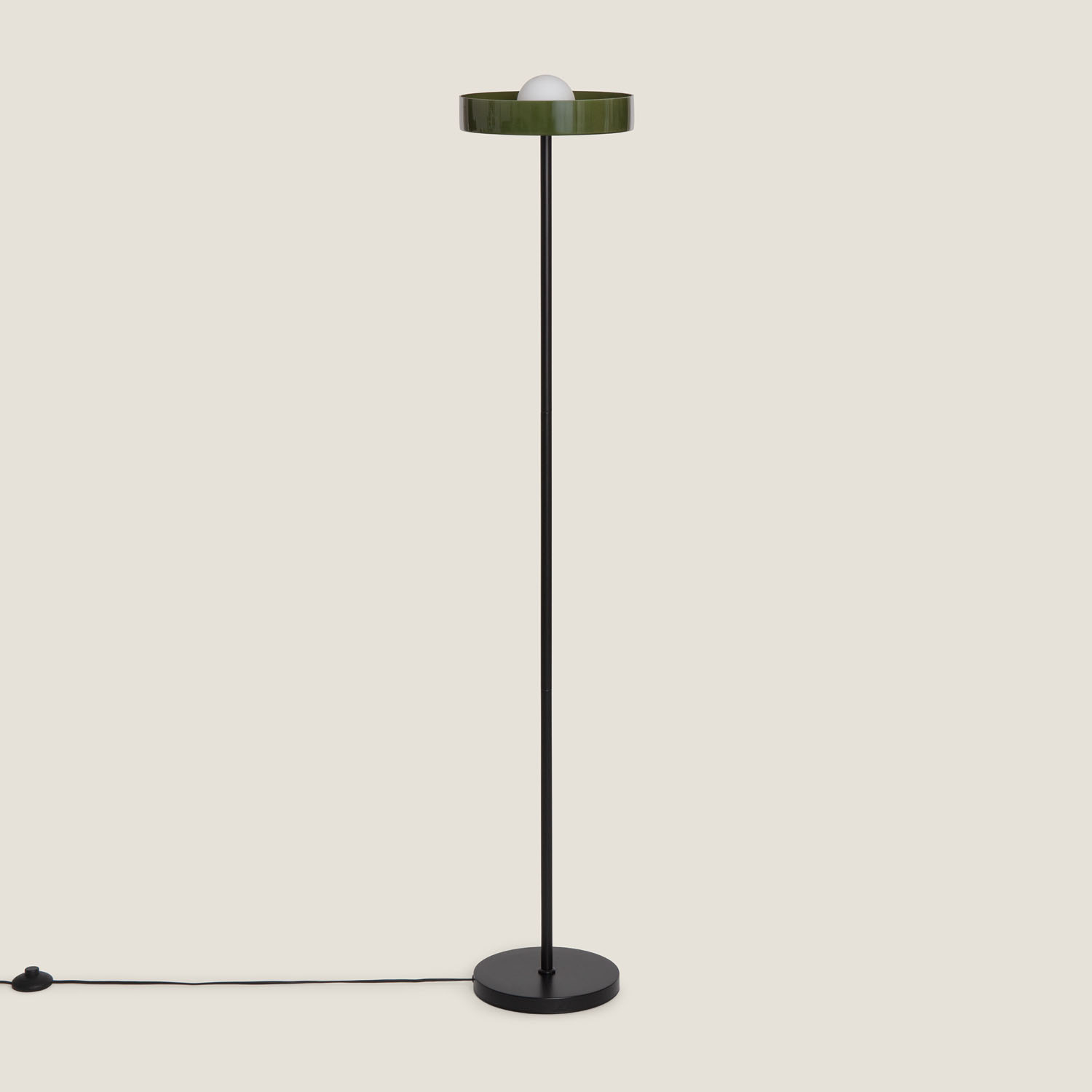 Stehlampe Elva Aus Metall Und Glas Grün 1600 Mm