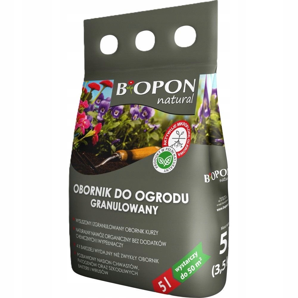 Biopon Naturdünger, Granulierter Organischer Dünger, 5 L