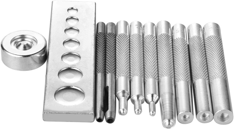 Kit De 11 Outils Pour Le Travail Du Cuir (perforateur, Pince À Riveter, Base Pour Perforation).