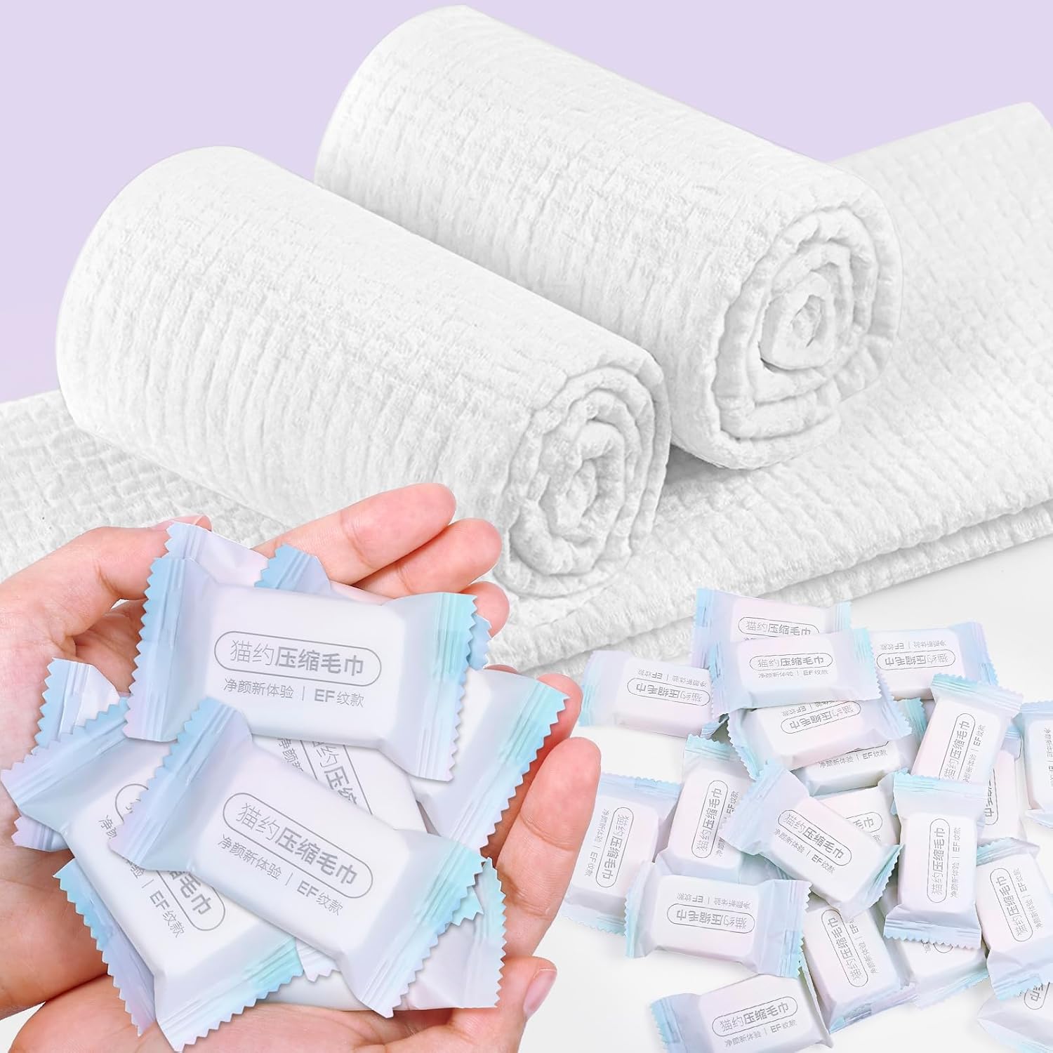 Lot De 44 Pastilles De Serviettes Compressées (25 X 40 Cm), Idéales Pour Les Voyages, Le Camping, Le Sport, Les Vacances, La Cuisine Et Les Activités De Plein Air.