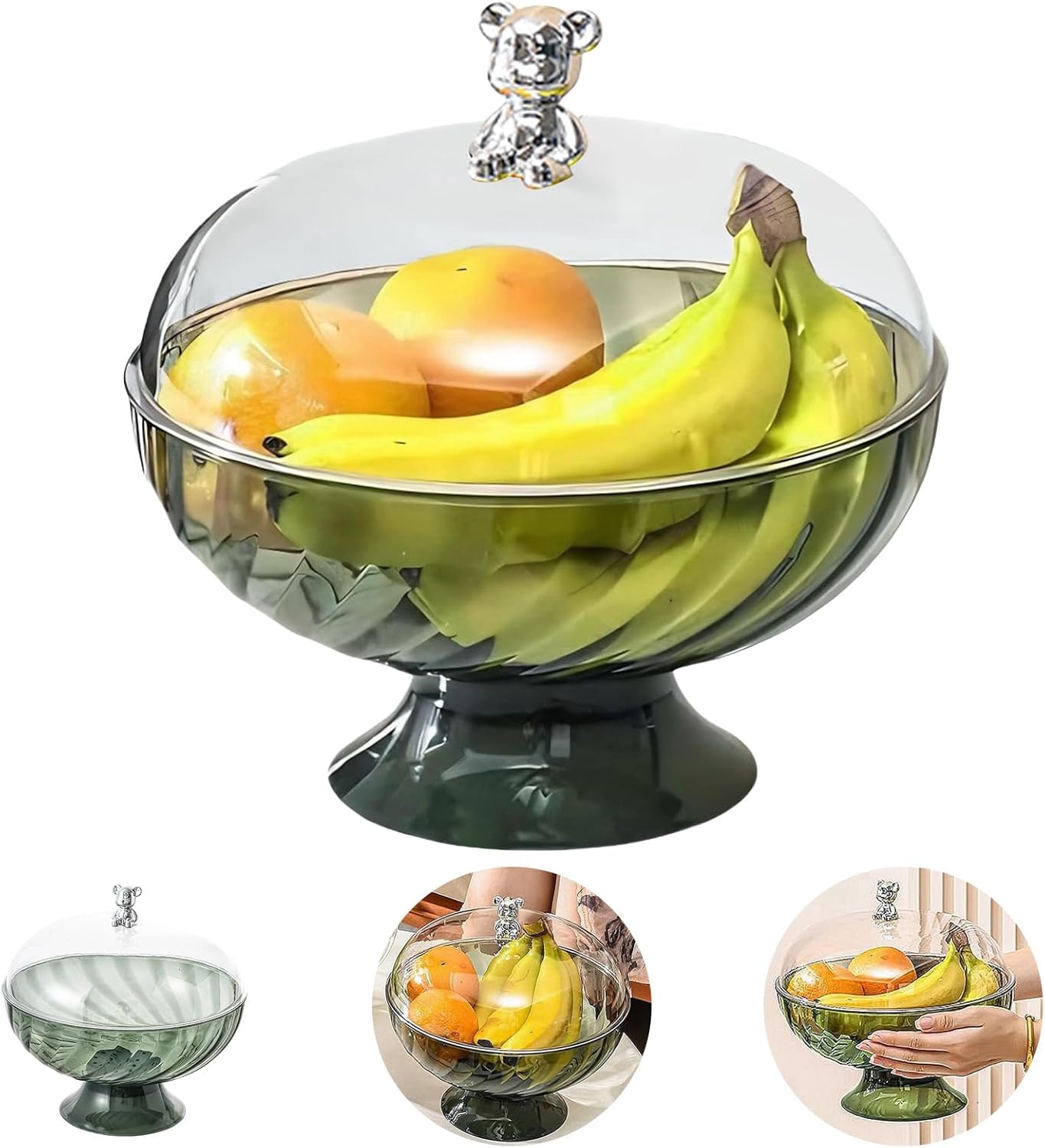 Corbeille À Fruits Avec Moustiquaire, Coupe À Fruits Amovible Avec Couvercle, Porte-fruits Pour Plan De Travail, Protection Anti-mouches, Assiette À Fruits Pour Apéritifs, Rangement Pour Fruits