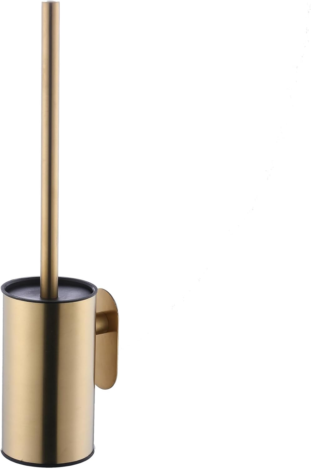 Brosse Wc Avec Support Mural En Acier Inoxydable, Auto-adhésive, Long Manche, Sans Perçage, Outil De Nettoyage Robuste Pour Salle De Bain Avec Brosse En Plastique Amovible, Finition Or Brossé