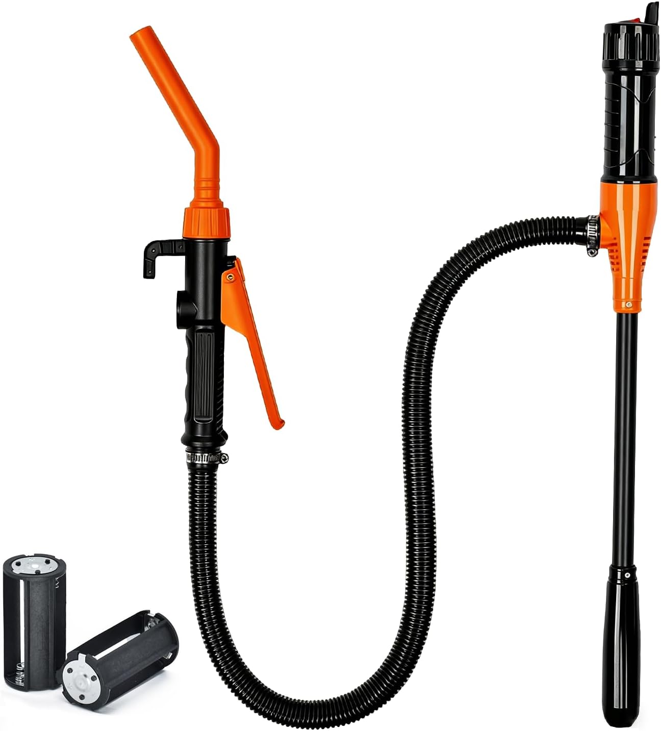 Pompe À Essence Électrique 2,4 Gpm, Pompe À Carburant À Batterie Avec Tuyau Et Régulateur De Débit Pour Essence Et Diesel, Pompe À Liquide Portable Et Pompe De Transfert Pour Jerricans
