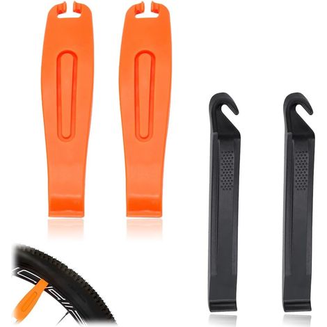 (orange, Schwarz) Set Mit 4 Fahrradreifenhebern, Tragbares Werkzeug Zum Entfernen Von Reifen, Reifenreparaturheber, Robust, Fahrradreifenheber Für Rennrad- Und Mountainbike-reifen