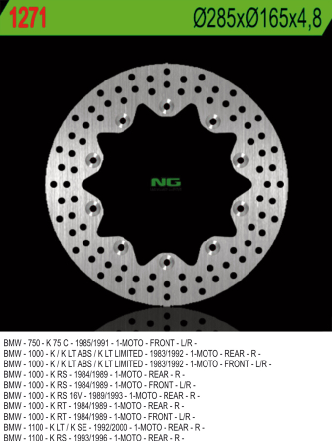 Ng Bremsscheiben Vorne/hinten Für Bmw K 75/100/1100, Aus Hochwertigem Stahl.