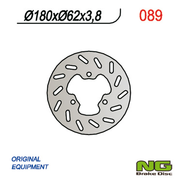 Hinterradbremsscheibe Für Derbi Senda 50 (1995–2003, 180 X 62 X 3,8 Mm, 3 X 10,50 Mm)