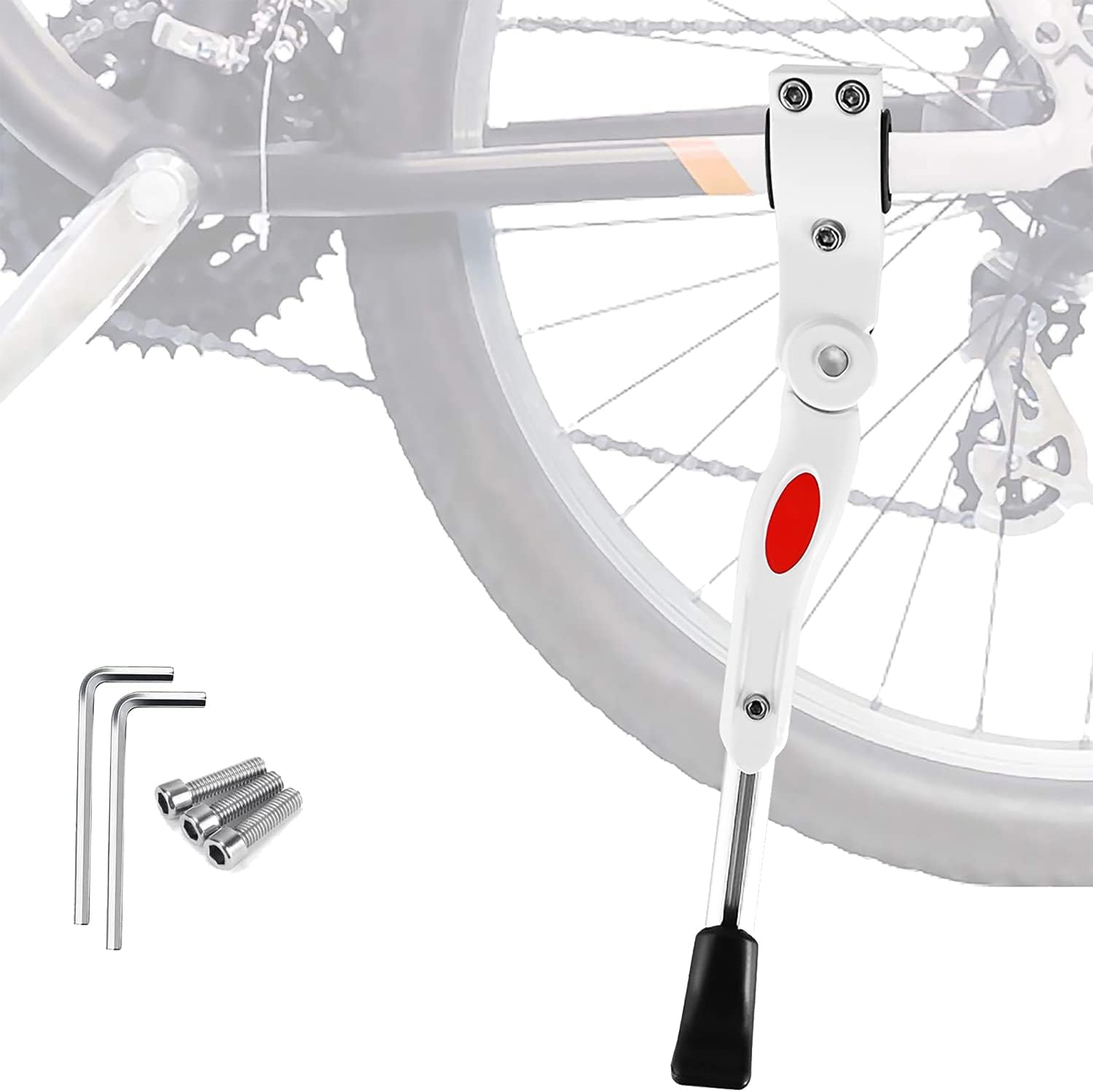 Verstellbarer Fahrradständer Für Mountainbikes, Rennräder Und Falträder, Passend Für Raddurchmesser Von 22 Bis 27 Zoll, Weiß