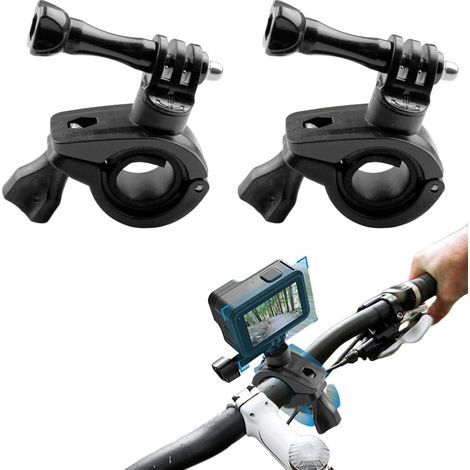 2er-pack Lenkerhalterungen Für Action-kameras, Universalhalterung Für Action-kameras An Fahrrad-/motorradlenkern, Stabile Befestigung Mit Antivibrationsclip, Schnellmontage Für Gopro & Sportkameras