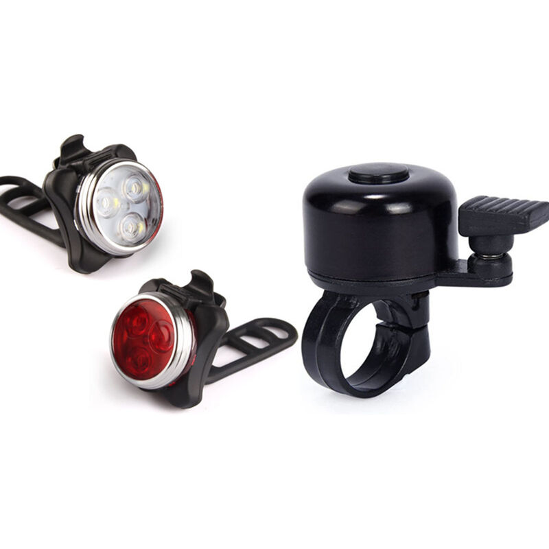 030 Mountainbike-rücklicht, Usb-aufladbar, Mit Zwei Leds Vorne Und Hinten, Für Camping, Wandern Und Radfahren Bei Nacht