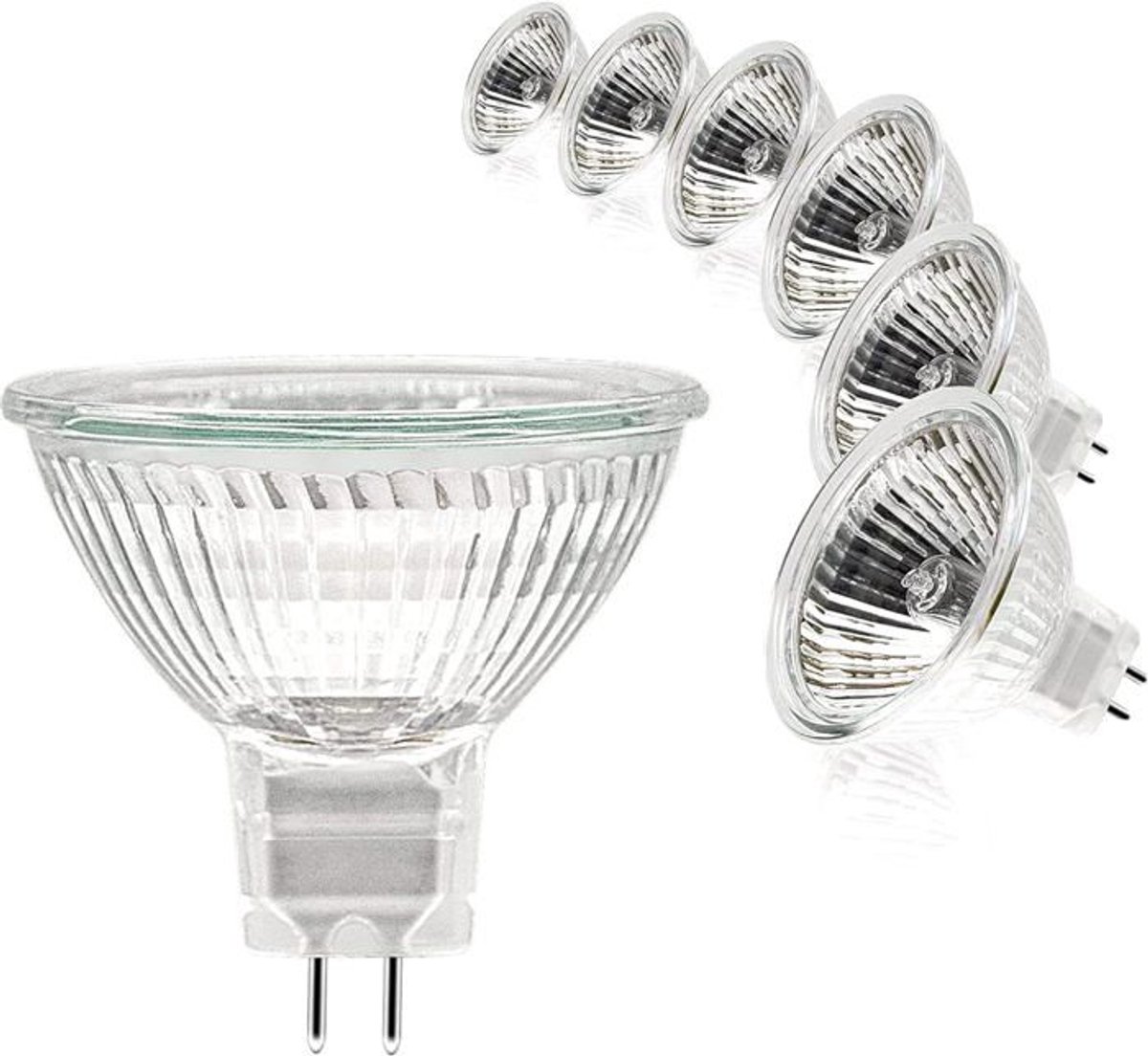 Set Mit 6 Strahlern, 12v 50w Glühbirnen, Gu5.3 Glühbirnen, Mr16 Dimmbare Glühbirnen, Warmweiße 2700k Halogenlampen