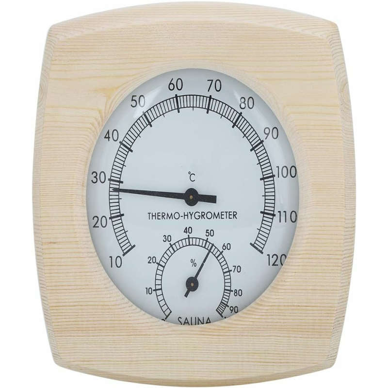 Sauna-thermometer-hygrometer, Aus Holz, 2 In 1.