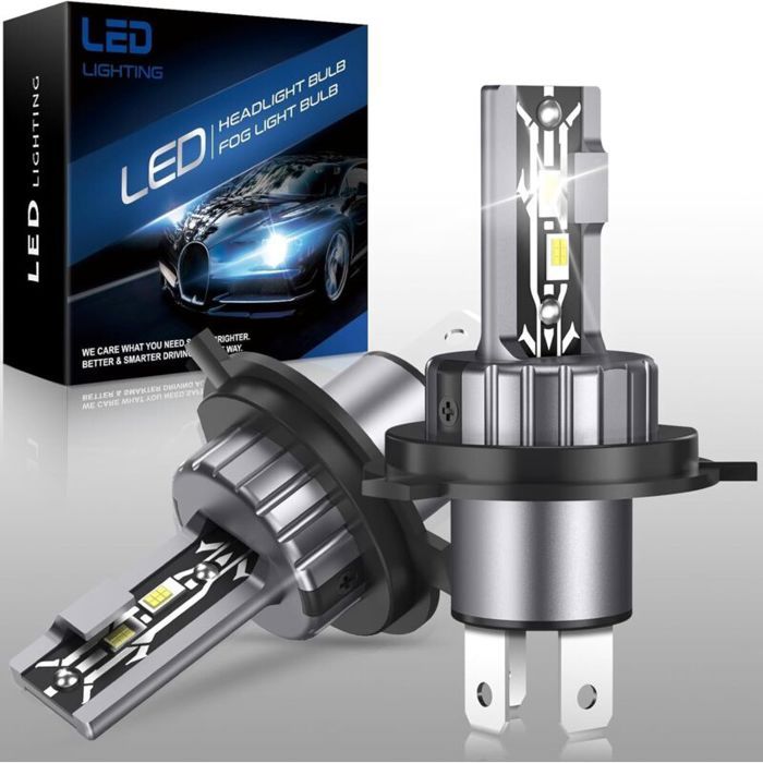 H4 Led-lampen, 12v 20w, 6000k Kaltweißes Licht, Ip68 Wasserdicht, Kann Halogen- Und Xenonlampen Ersetzen, 2er-pack.