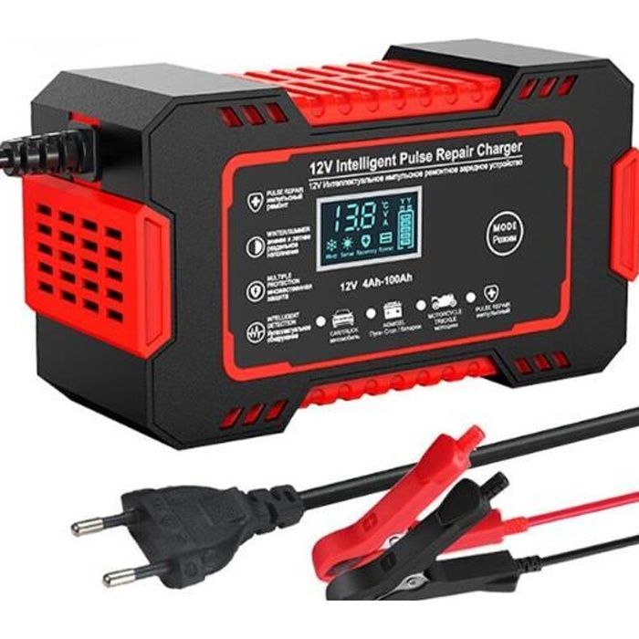 Akkuladegerät – Ems – 12 V/24 V 8 A – Smart – Tragbar – Lcd-bildschirm