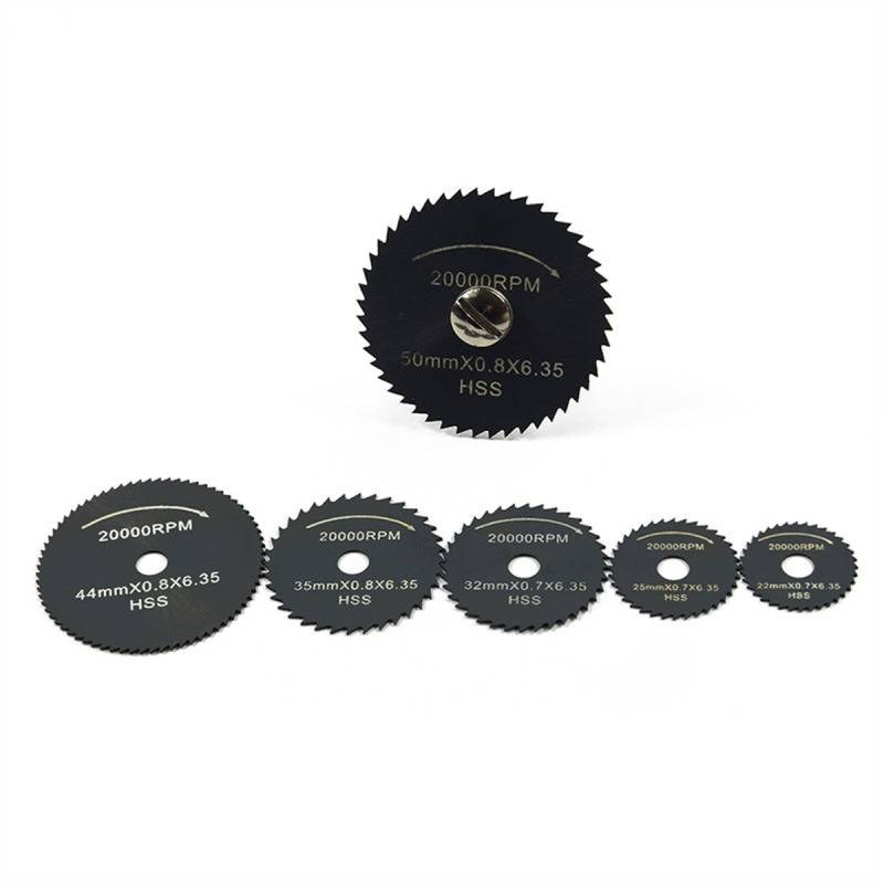 Satz Mit 7 Hss (nitriertem Stahl) Hochgeschwindigkeits-kreissägeblättern, Mit 3,175 Mm (1/8") Verlängerung Für Dremel, Fordom Und Andere Rotationswerkzeuge.